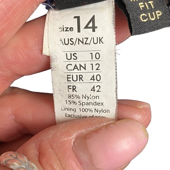 Bond-Eye Australia women’s one piece bathing suit blue size 10 - Picture 9 of 12